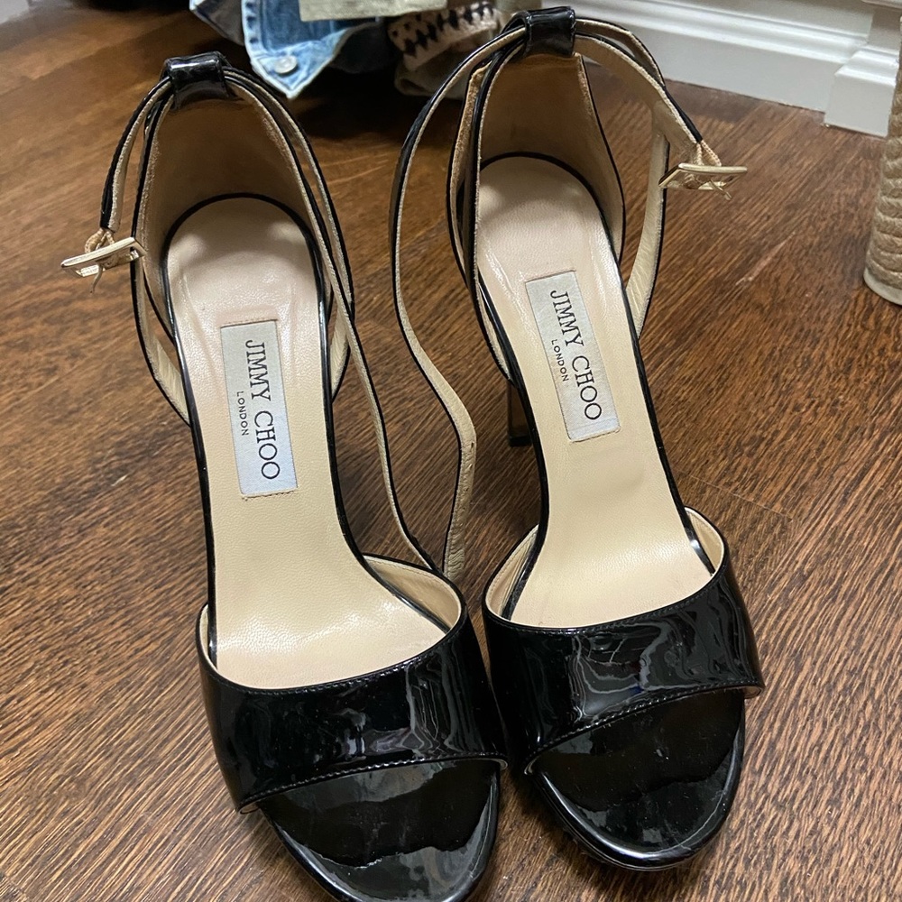 Jimmy choo patent leather heel